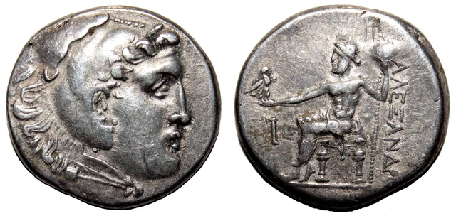 *AET* ALEXANDER III the Great AR Tetradrachm. EF-/VF+. Perge mint.