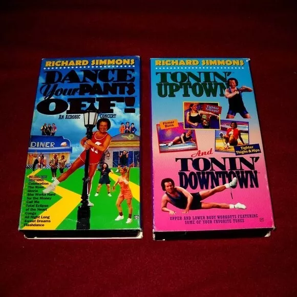RICHARD SIMMONS DANCE Your Pants Off, Tonin Uptown & Downtown VHS Tapes ...