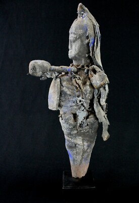 Antico Feticcio Di Protezione Fon Per Lucchetto Su Base CMS Arte Africano 42 CMS 