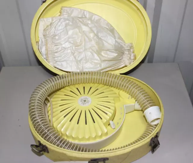 Vintage General Electric Deluxe Hair Dryer Bonnet & Carrying Case Tested/Working