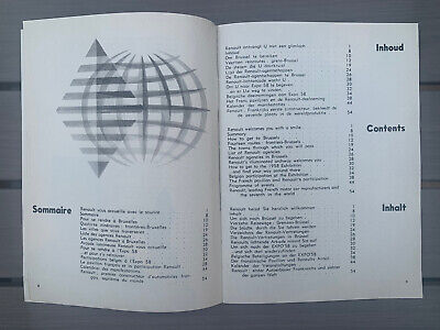 Brochure Catalogue RENAULT EXPO 58 Universelle BRUXELLES - Prospectus French 2