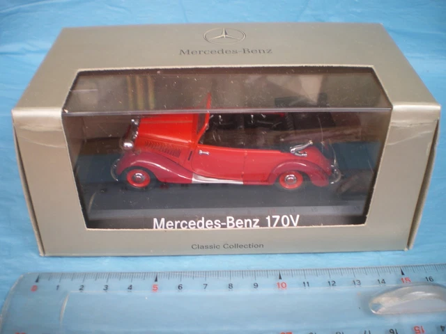Miniature Schuco 1/43 – Mercedes 170V Berline Grise – Très Bon état Avec Boîte