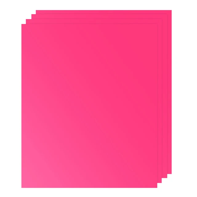 3D Puff Wärmeübertragung Vinyl 4 Blatt 12""x10"" Glow Puffy HTV Aufbügeln Vinyl Pink