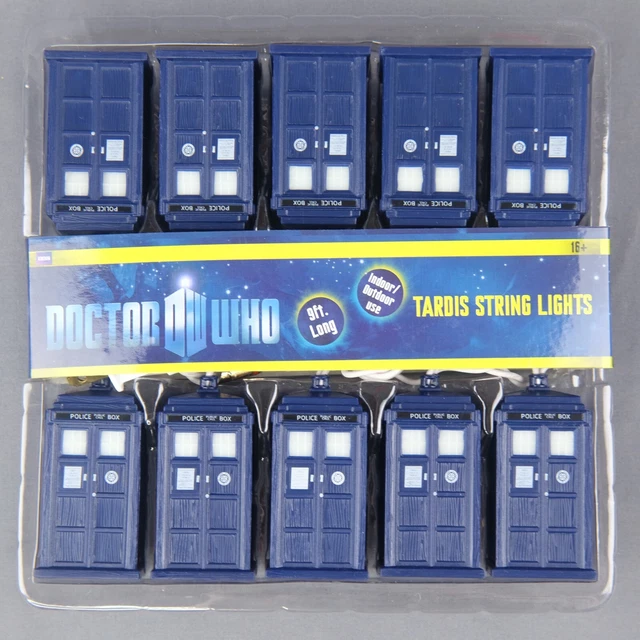 Doctor Who Tardis Police Call Box Holiday Christmas Sci Fi Party String Lights