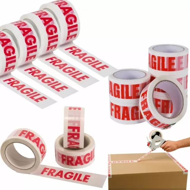 Fragile Printed Strong Packaging Tape 48Mm X 66M Parcel Packing 2 4 6 12 24 36 3