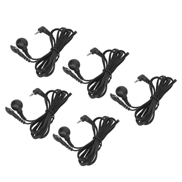 5 Pièces Fil 'électrode Noir 2.5mm Coude 1.2m Fils De Plomb De Remplacement 11