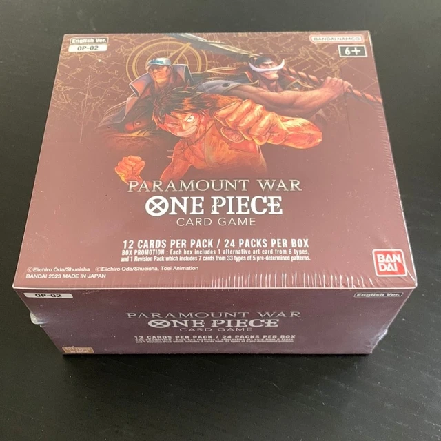 ONE PIECE TCG Card Game Booster Box Paramount War Display OP02 Factory
