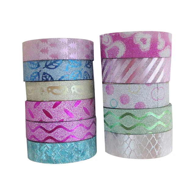 6 Rolls Bandes De Papier Bricolage Rubans Adhésifs D'art Compte