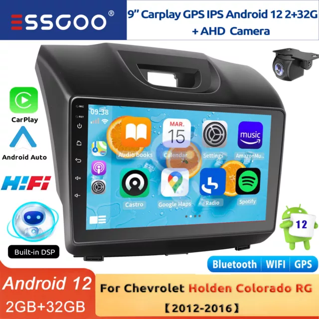 32G Car Stereo For Holden Colorado 2012-2016 Android 13 Carplay GPS WIFI FM +AHD
