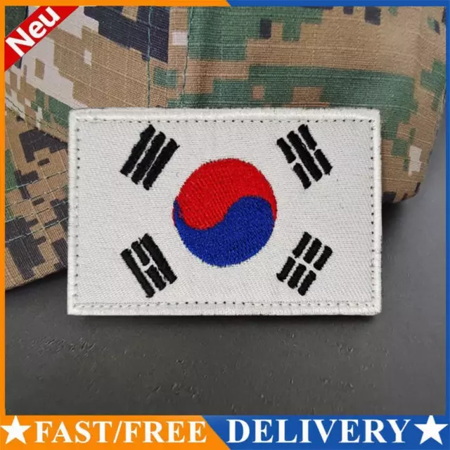 South Korea Durable Flag Patches Embroidered Tactical Stickers for Camping Bags
