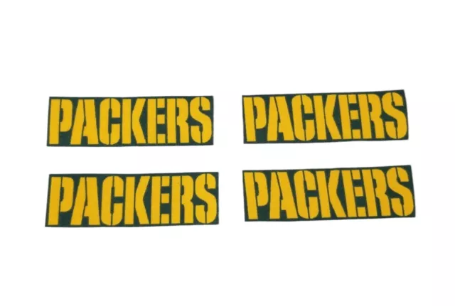 4 piezas Greenbay Packers hierro sobre tela aplique parche logotipo casco de fútbol equipo de la NFL