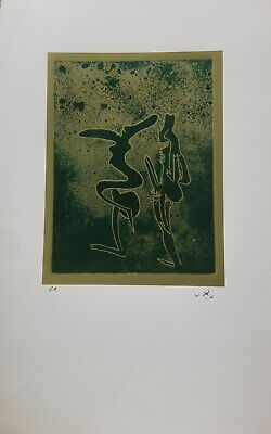 ROBERTO MATTA GRAVURE SIGNEE PERSONNAGE VERTE EA PAPIER ARCHES 1972 