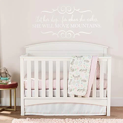 Lush Decor Baby Pixie Fox Geo Organic Cotton 2 Pack Fitted Crib Sheet Pink
