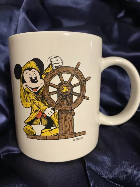 Vintage Disney Cruise Line DCL Inaugural 1998 Captain Mickey Coffee Cup Mug VG