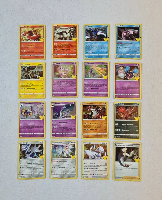 Pokemon Celebrations Komplettset / 16x Holo / Pokemon Karten Sammlung PSA