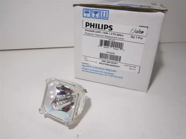 Philips (PHI/669S) OEM UHP DLP TV 110W 6,000 HR Bare Bulb Replacement for JVC