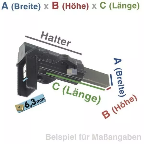 Kohlen mit Halter 4,8mmAMP wie Candy 49028931 für Waschmaschine