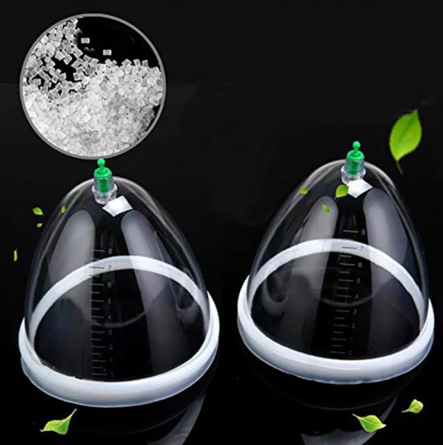 Woman Breast Enlargement Cup Twin 2 Suction Cup with Manual Pump Breast Feeding