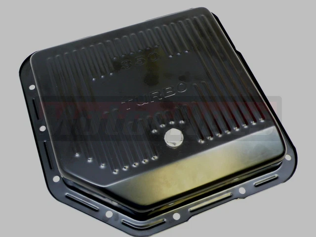 GM Chevy Turbo 350 Black Automatic Transmission Pan - Stock Capacity TH350 Trans