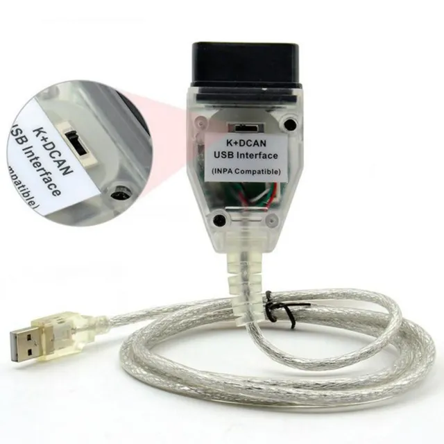 Pour BMW E38 E65 E66 K DCAN OBD2 câble d'interface USB outils EDIABAS