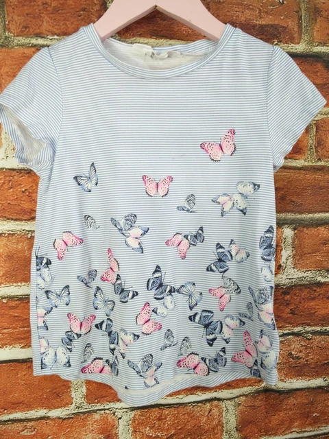 Pacchetto Top T-Shirt Bambina Età 5-6 Anni Next Tu H&M Set Farfalla Luminosa 116 Cm 2