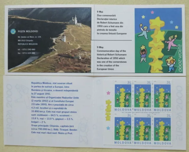 CEPT/Europa, Moldawien 2000, MH m. 6 x Mi. 363, postfrisch