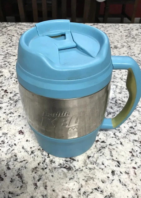Big BUBBA Classic Insulated Mug 52oz Hot or Cold Travel Coffee Aqua Chrome Keg