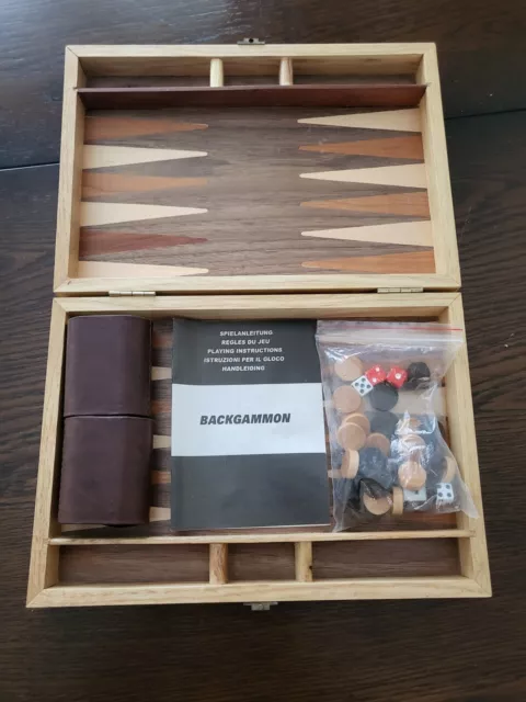 Backgammon Set in Wooden Case