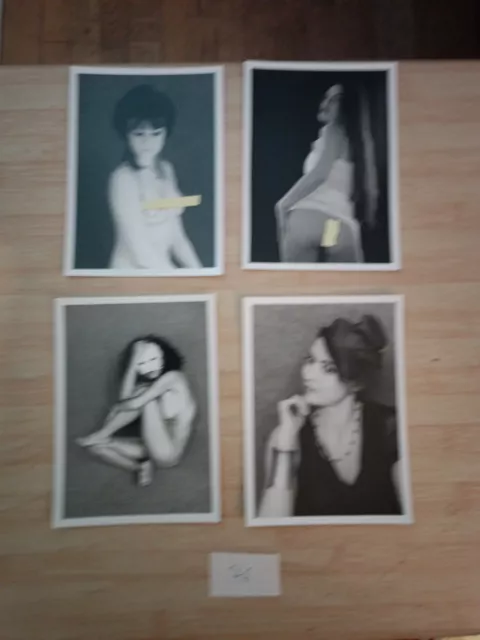 Lot de 4 photos argentique nu femme  format 13X18cm circa 1980. Nu Artistique En