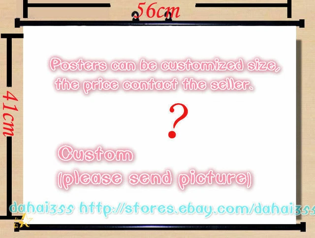 DIY Custom Anime Otaku Wall Scroll Poster Decor Home Custom Holiday Gift 41*56cm
