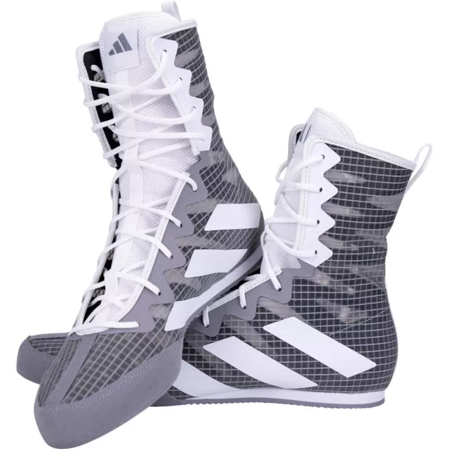 Adidas Box Hog 4 Grey Boxing Shoes