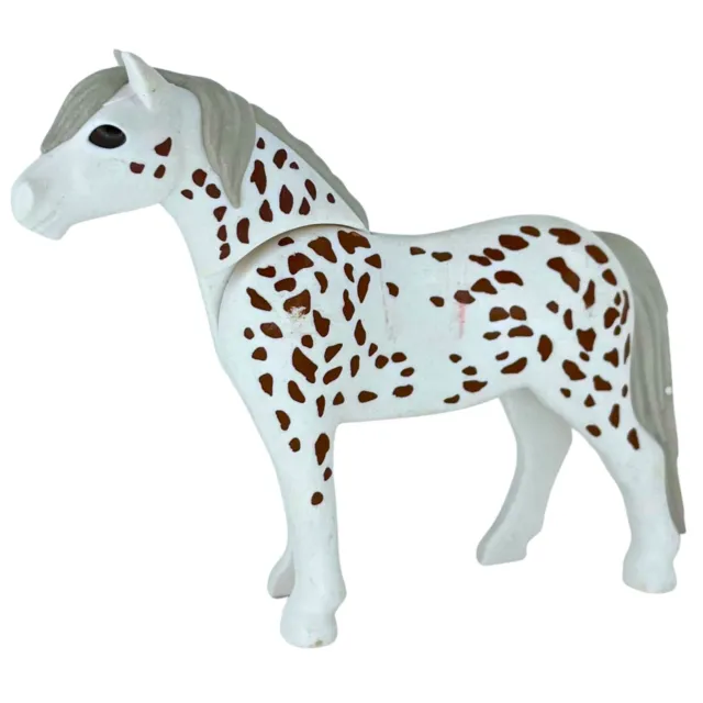 Playmobil pony blanco cría de caballo para granja