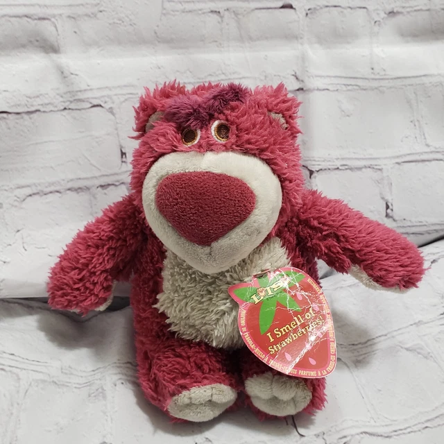 DISNEY PIXAR TOY Story Lotso Teddy Bear Plush 7" Strawberry Scented