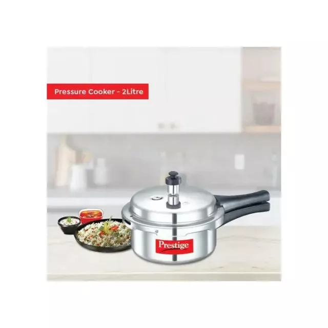 Prestige Popular Virgin Aluminium 2 Litre Pressure Cooker (Silver) 2