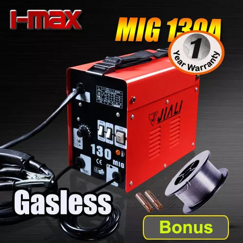 NEW 130 Amp Gasless MIG/MAG Portable Welder Welding Machine Metal Steel 10A Plug