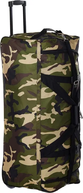 Rockland Rolling Duffel Bag 40 Inch Camouflage  Large Wheels 2