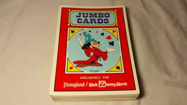 JUMBO Playing Cards- DisneyLand Disney World- Mickey Mouse