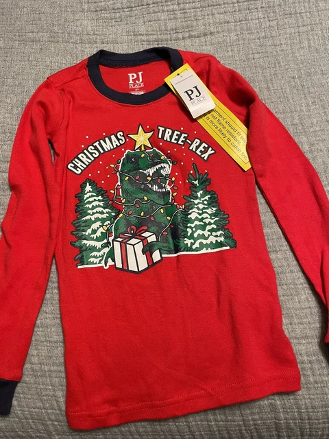 PJ Place / Top Christmas Tree Rex Pajamas Size 4T NWT