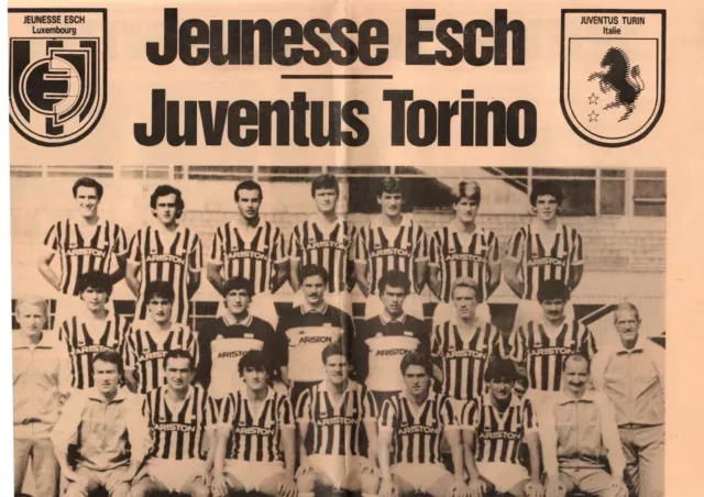 Jeunesse Esch v Juventus - 1985-86 European Cup 1st Round - Football Programme