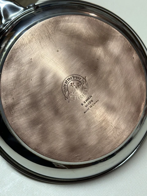 Tools of the Trade Gourmet Belgique 9.5 Inch Skillet Pan Flat Copper Bottom