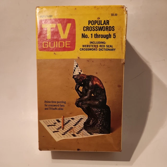 Tv Guide Popular Crosswords No.1 Thru 5 Paperback W/Websters Dictionary Sealed