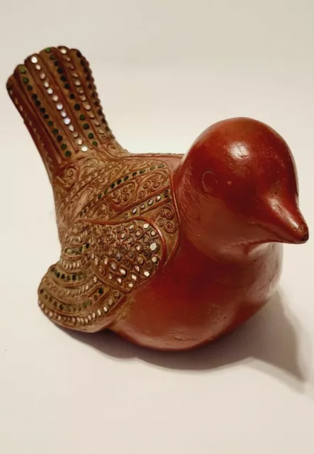 Antique Burmese Teak Wood Carved Bird