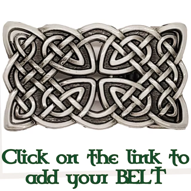 Celtic Knotwork Belt Buckle Iron Cross Biker Pagan Gaelic Viking Norse Nordic