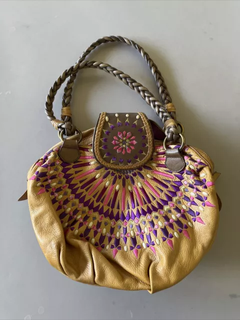 Rare Color Isabella Fiore Serena Embellished Embroidered  Shoulder Handbag $495