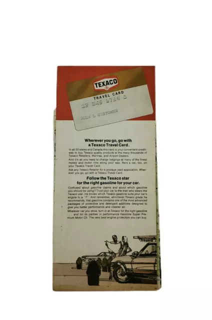 Vintage Texaco 1971 Wisconsin State Highway Gas Station Travel Road Map 2