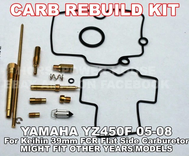 CARBURETOR CARB REBUILD KIT MAIN JET GASKET NEEDLE KEIHIN 39mm FCR MX