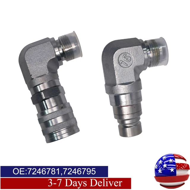 Male 7246795 Female 7246781 Hydraulic Flat Coupler for Bobcat Skid Steer Loader