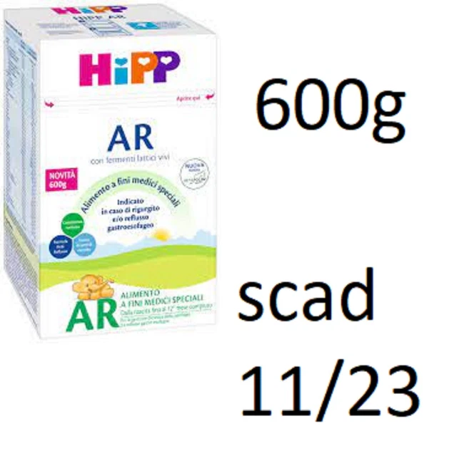 HIPP LATTE IN POLVERE AR CON FERMENTI LATTICI VIVI NOVITA 600g scad 27/11/2023