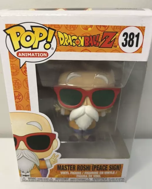 Funko Pop! Master Roshi Peace Sign #381 Dragon Ball Z Vinyl Figure Brand New