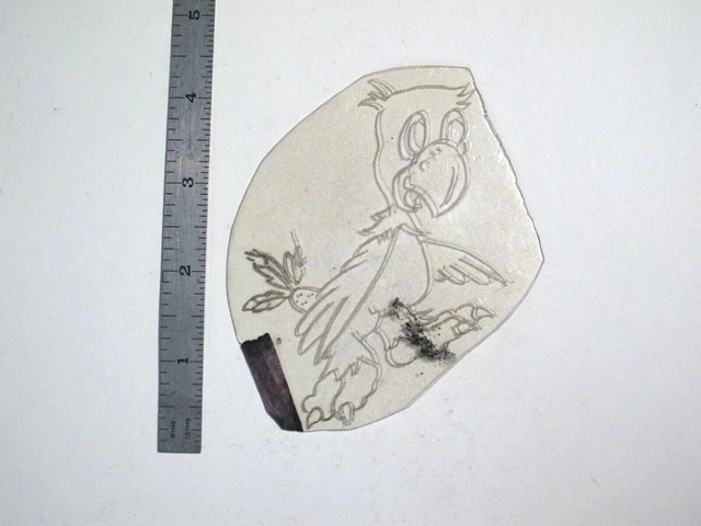Plantilla de acetato flash de tatuaje década de 1960 dibujos animados bebé buitre BR3